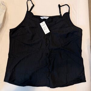 Cupshe Black Button-Down Camisole